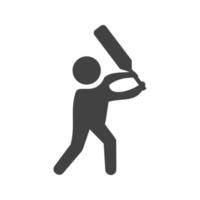 Batting Glyph Black Icon vector