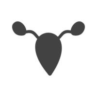 Ovary Glyph Black Icon vector