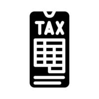 mobile tax glyph icon vector illustration