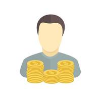 Savings Account Flat Multicolor Icon vector