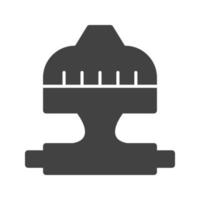 Thermostatic Head Glyph Black Icon vector