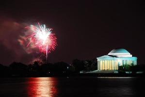 Jefferson Memorial with fireworks, Washington DC photo