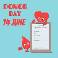 Donor Day 14 June vector