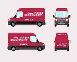 fast delivery car vector