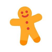 Ginger Bread Flat Multicolor Icon vector