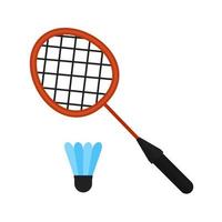 icono multicolor plano de bádminton vector