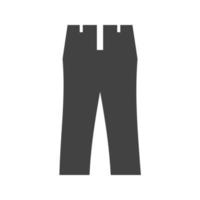 pantalones glifo icono negro vector