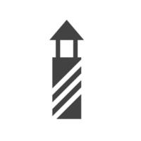 Lighthouse Glyph Black Icon vector