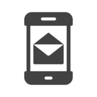 Messaging App Glyph Black Icon vector