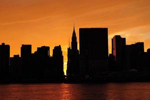 New York City Manhattan midtown silhouette photo