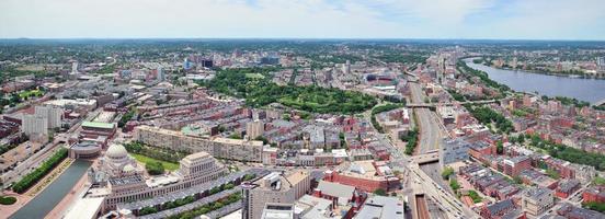 Boston aerial panorama photo