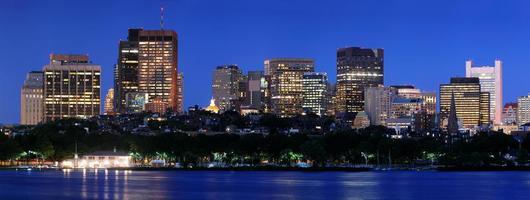 Boston city at night photo