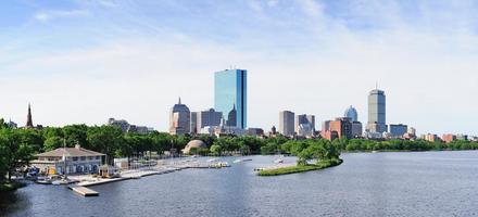 panorama del horizonte de la ciudad de boston foto