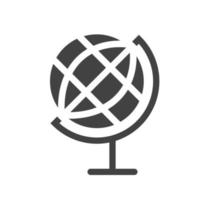 Globe Glyph Black Icon vector