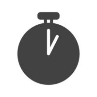 Timer Glyph Black Icon vector