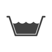Water in Container Glyph Black Icon vector