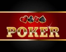 Card suits elements on black background for poker vector