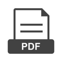 PDF Glyph Black Icon vector
