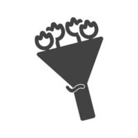 Bouquet II Glyph Black Icon vector