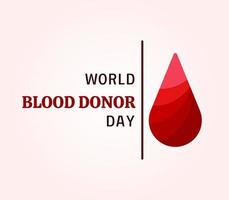 plantilla del día mundial del donante de sangre sobre fondo blanco vector