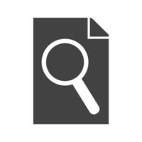 Print Preview Glyph Black Icon vector