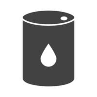 Oil Barrel Glyph Black Icon vector