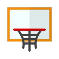 Basketball Hoop Flat Multicolor Icon vector