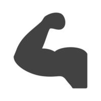 Muscles Glyph Black Icon vector