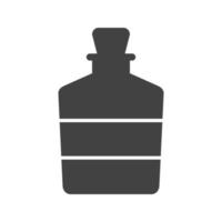 icono de glifo de whisky negro vector