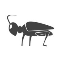 Grasshopper Glyph Black Icon vector