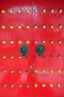 Red Chinese Door in Hong Kong photo