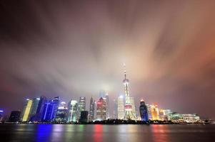 Shanghai skyline at night photo