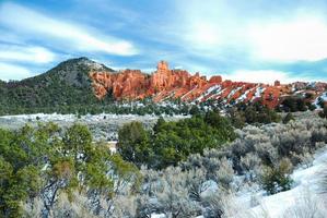 Bryce Canyon National Park with snow photo