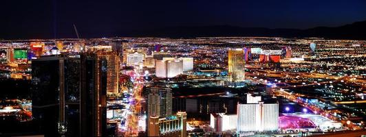 Las Vegas strip panorama at night photo