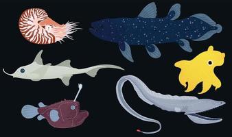 Deep Sea Creatures vector