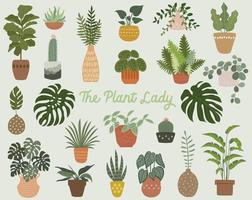 la dama de las plantas vector