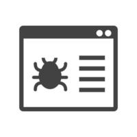 Web Crawler Glyph Black Icon vector