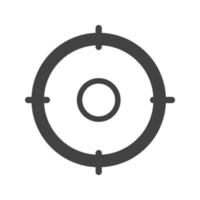 Target Glyph Black Icon vector