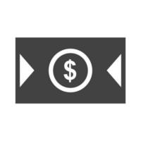 Dollar Glyph Black Icon vector