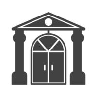 Doorway Glyph Black Icon vector