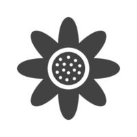 Daisy Glyph Black Icon vector