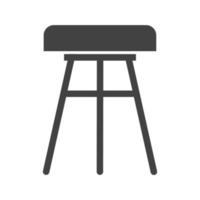 Stool Glyph Black Icon vector