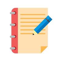 Assignment Flat Multicolor Icon vector