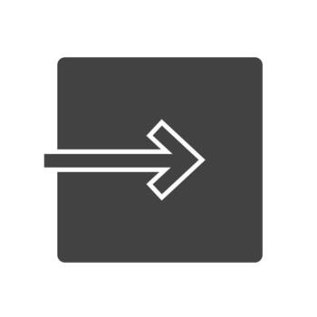Exit to App Glyph Black Icon vector