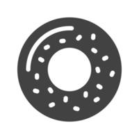 Doughnut Glyph Black Icon vector