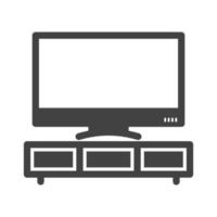 Television Glyph Black Icon vector