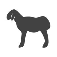 Sheep Glyph Black Icon vector