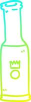 cold gradient line drawing cartoon bottle of pop vector