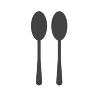 Spoons Glyph Black Icon vector