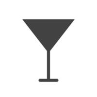 Cocktail Glass Glyph Black Icon vector